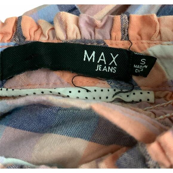 Max Jeans Women's Blouse High Neckline Multicolor Striped Long Sleeve Size Small - Picture 6 of 7